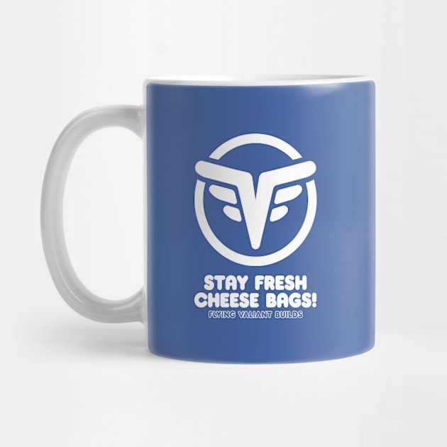 Stay Fresh 70's Style (White on Blue) by jepegdesign